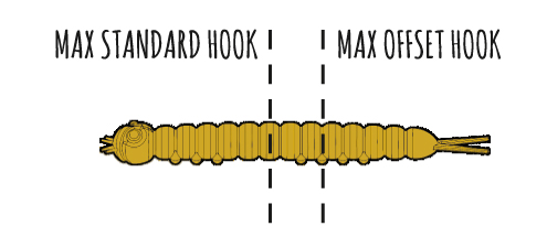 Propozycja zbrojenia przynety SLIGHT WORM max standard hook_max offset hook