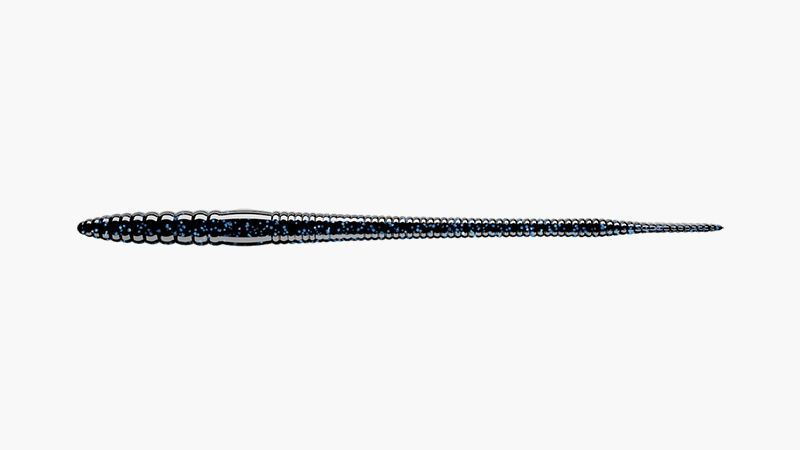 Libra Lures bass series sztuczna przyneta Bass Slim Finnese Worm 040 BLACK WITH BLUE PEPPER