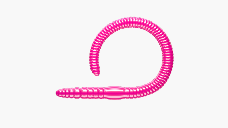 Libra Lures trout series sztuczna przyneta Flex Worm 019 HOT PINK