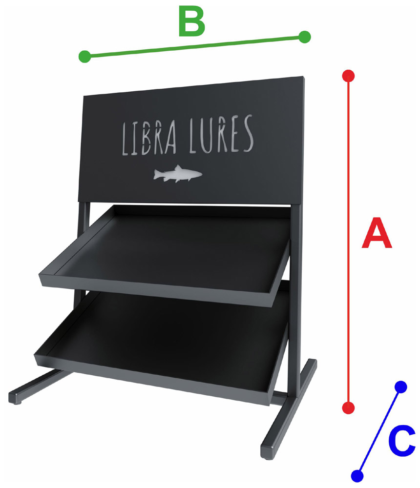 Libra Lures akcesoria ekspozytor ze stali regał mały