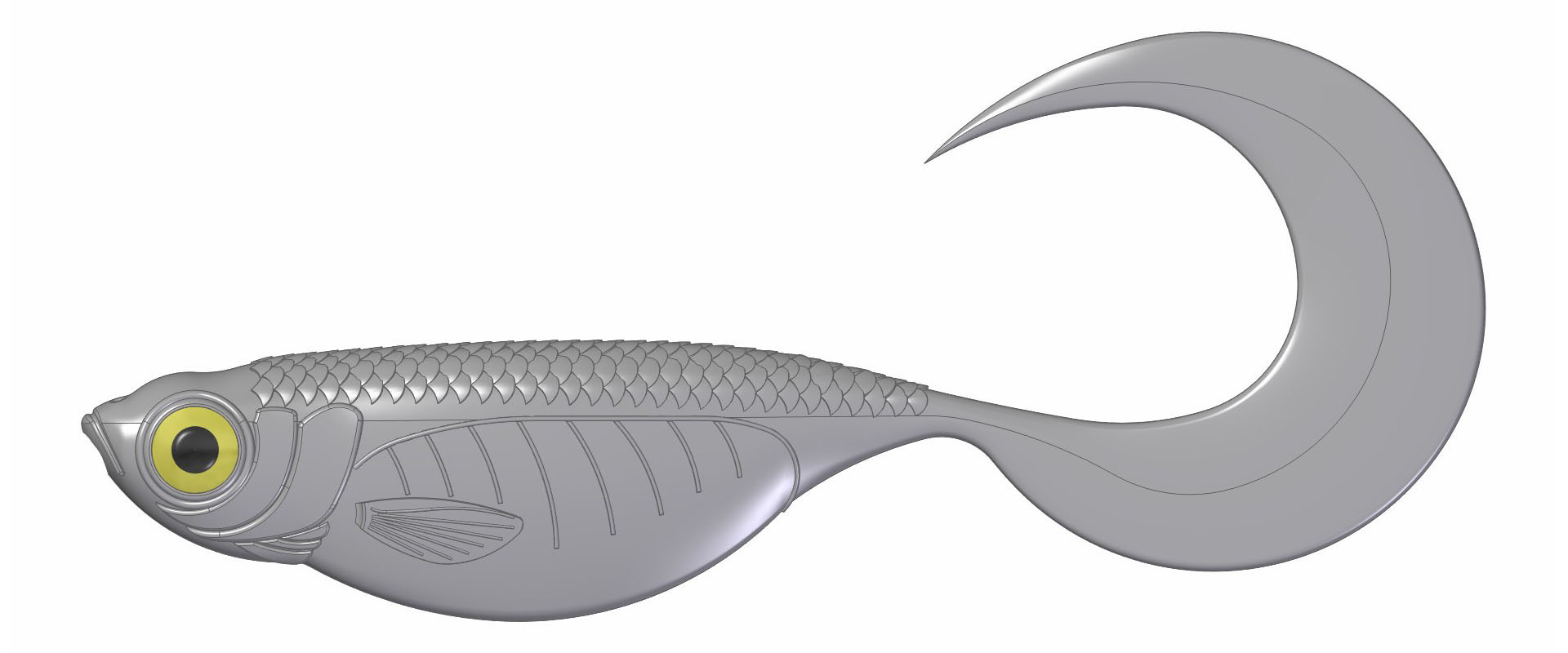Libra Lures predator EMBRION TWIST TAIL grafika 3D