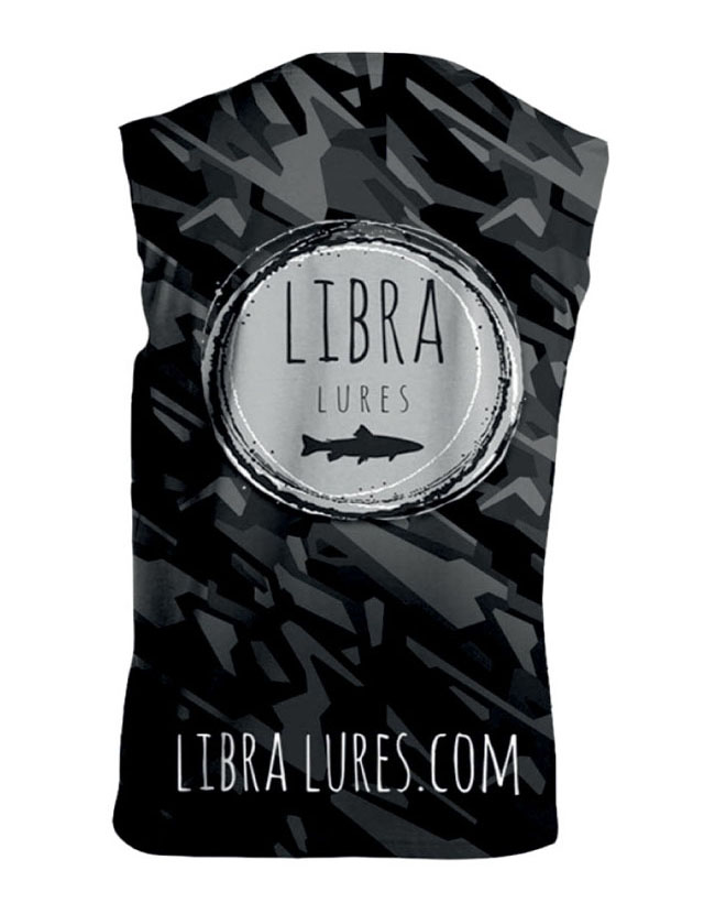 Libra Lures tyl zawodniczy bezrekawnik black version informacyjny
